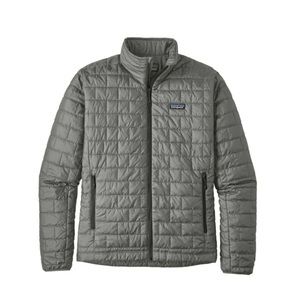 Patagonia Nano Puff Cave Grey Full Zip Quilted Jacket Coat Gray Mens Large
